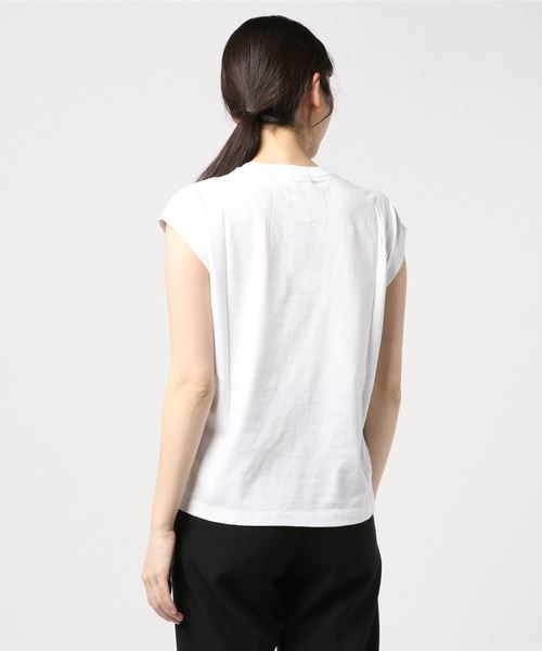 AURALEE（オーラリー）の「AURALEE / ノースリーブカットソー（Tシャツ/カットソー・レディース・ホワイト/ブラック/ライトピンク・0）」の4枚目の写真