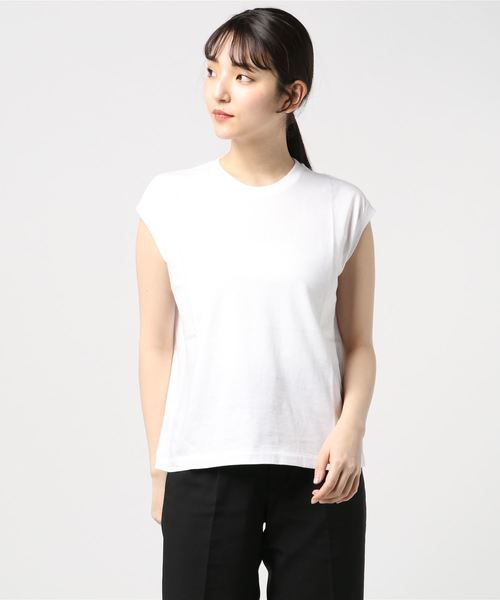 AURALEE（オーラリー）の「AURALEE / ノースリーブカットソー（Tシャツ/カットソー・レディース・ホワイト/ブラック/ライトピンク・0）」の7枚目の写真