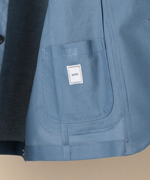 SHIPS（シップス）の「SD: MONTI社製生地 カラミ シャツジャケット（テーラードジャケット・メンズ・ロイヤルブルー/ブルー/ネイビー・LARGE/SMALL/MEDIUM/X-LARGE）」の14枚目の写真