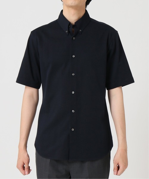 【エディフィス / ラコステ】 別注 フルオープン 鹿の子 ポロシャツ　Mサイズ EDIFICE / LACOSTE別注 フルオープン鹿の子ポロシャツ