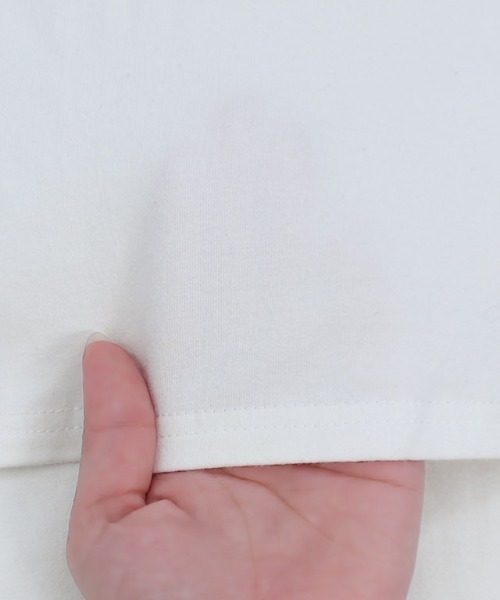 Pierrot（ピエロ）の「ボックスシルエットTシャツ（Tシャツ/カットソー・レディース・オフホワイト/ブラック/チャコールグレー/ベージュ/ブルー/ライトグレー・M/L）」の7枚目の写真