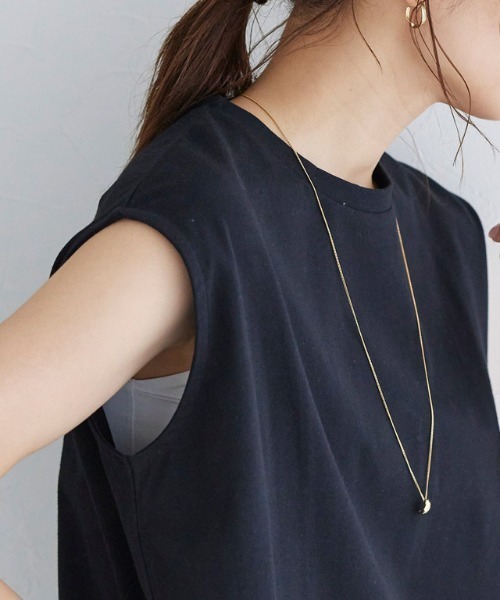 Pierrot（ピエロ）の「ボックスシルエットTシャツ（Tシャツ/カットソー・レディース・オフホワイト/ブラック/チャコールグレー/ベージュ/ブルー/ライトグレー・M/L）」の12枚目の写真