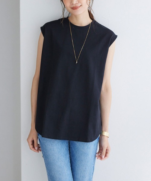 Pierrot（ピエロ）の「ボックスシルエットTシャツ（Tシャツ/カットソー・レディース・オフホワイト/ブラック/チャコールグレー/ベージュ/ブルー/ライトグレー・M/L）」の14枚目の写真