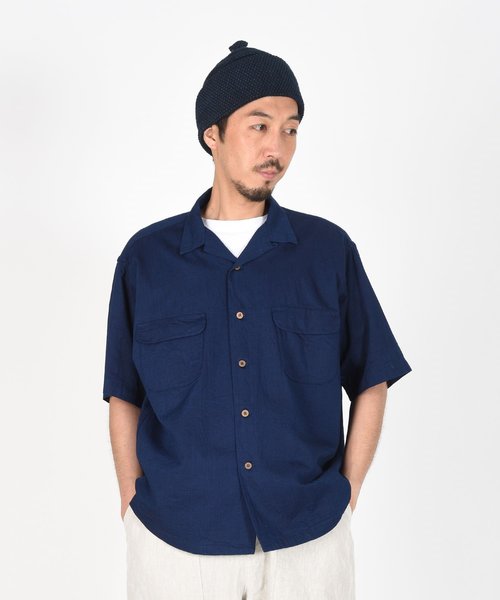 45R（フォーティファイブアール）の「ゴマデニムのアロハシャツ 