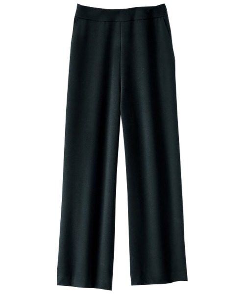BELLUNA(ベルーナ)の「ストレッチ素材美脚ワイドパンツ股下53cm(その他パンツ・レディース・チェック/チャコール/ブラック/ストライプ・MEDIUM/LARGE/X-LARGE/SMALL)」の2枚目の写真
