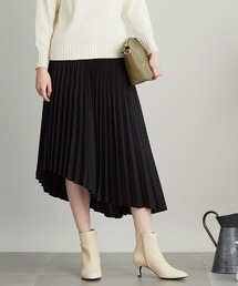 SIPULI | Cupro Mix Light Twill アシンメトリープリーツスカート(スカート)