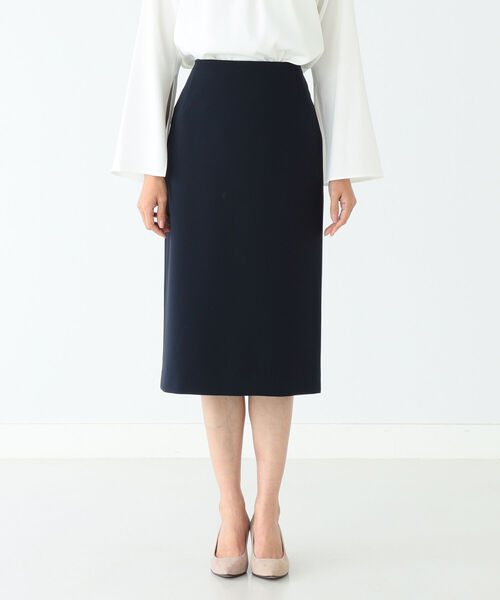 美品 Demi-Luxe BEAMS トリアセ ペンシルスカート 38 ベージュ Demi-Luxe BEAMS（デミルクス ビームス）トリアセ セミタイト