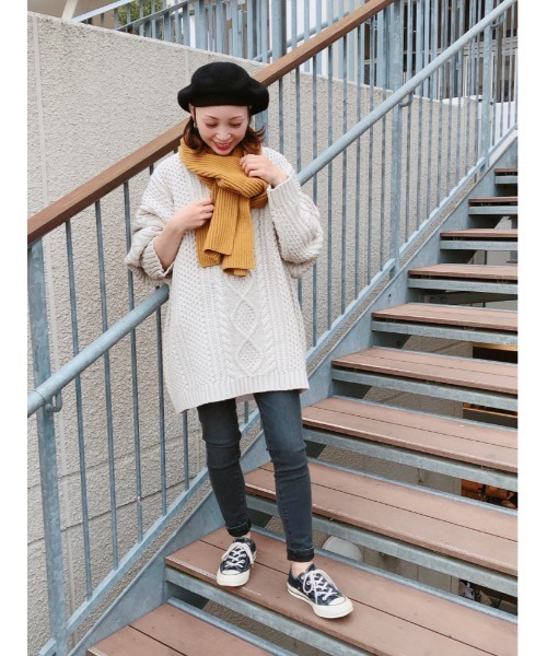 RAGEBLUE（レイジブルー）の「リサイクルヤーンリブマフラー/897647（マフラー・メンズ・ダークグレー/オレンジ/ダークブラウン/マスタード/ネイビー・FREE）」の20枚目の写真