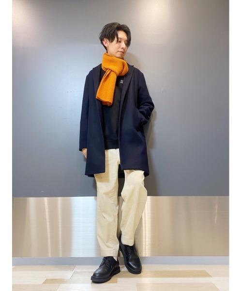 RAGEBLUE（レイジブルー）の「リサイクルヤーンリブマフラー/897647（マフラー・メンズ・ダークグレー/オレンジ/ダークブラウン/マスタード/ネイビー・FREE）」の22枚目の写真