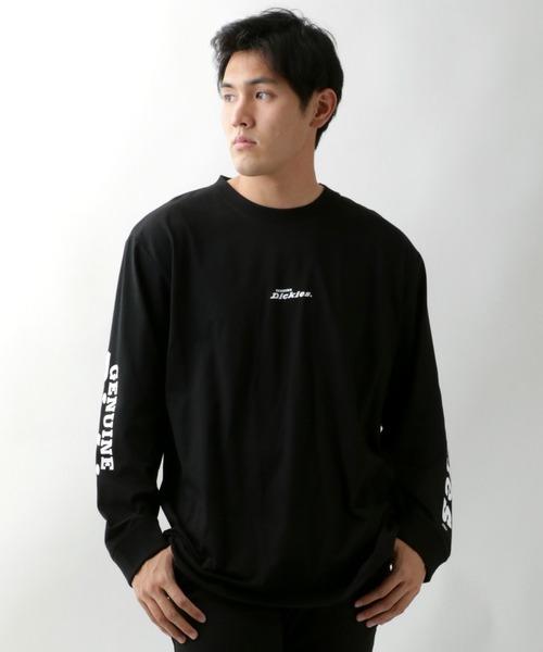 Dickies(ディッキーズ)の「Dickies/ディッキーズ 袖プリント ポケット付ロンT/大きいサイズ(Tシャツ/カットソー・メンズ・ブラック/ブラック系その他/ホワイト/ベージュ・2L/5L/4L/3L)」の2枚目の写真