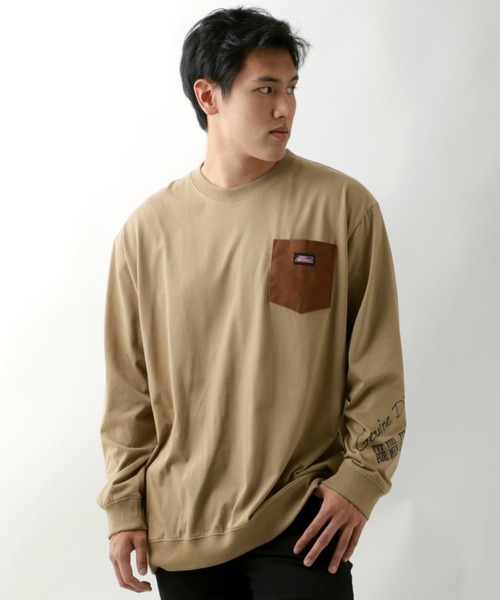 Dickies(ディッキーズ)の「Dickies/ディッキーズ 袖プリント ポケット付ロンT/大きいサイズ(Tシャツ/カットソー・メンズ・ブラック/ブラック系その他/ホワイト/ベージュ・2L/5L/4L/3L)」の13枚目の写真