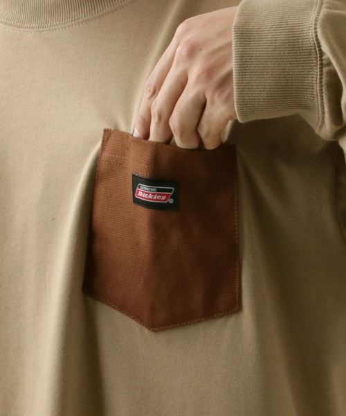 Dickies(ディッキーズ)の「Dickies/ディッキーズ 袖プリント ポケット付ロンT/大きいサイズ(Tシャツ/カットソー・メンズ・ブラック/ブラック系その他/ホワイト/ベージュ・2L/5L/4L/3L)」の21枚目の写真