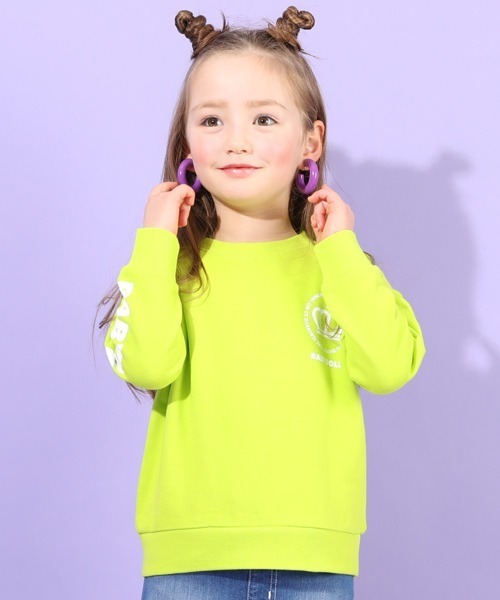 BABYDOLL（ベビードール）の「家でも外でも♪リラックストレーナー 4794K（スウェット・キッズ・グレー×ピンク/グレー/グリーン系その他3/ピンク/ブラック×レッド/ブルー/サックスブルー/ブラック/ブラック×ライム・90cm/130cm/110cm/100cm/120cm/140cm）」の7枚目の写真