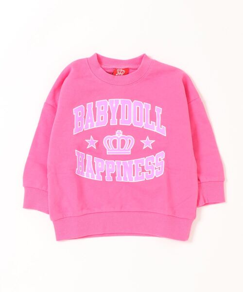 BABYDOLL（ベビードール）の「家でも外でも♪リラックストレーナー 4794K（スウェット・キッズ・グレー×ピンク/グレー/グリーン系その他3/ピンク/ブラック×レッド/ブルー/サックスブルー/ブラック/ブラック×ライム・90cm/130cm/110cm/100cm/120cm/140cm）」の14枚目の写真