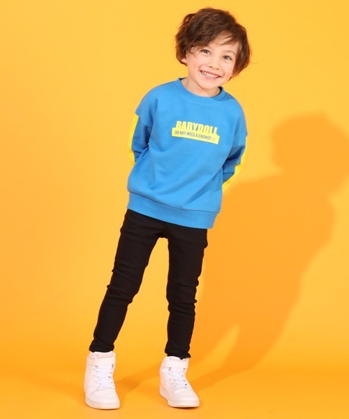 BABYDOLL（ベビードール）の「家でも外でも♪リラックストレーナー 4794K（スウェット・キッズ・グレー×ピンク/グレー/グリーン系その他3/ピンク/ブラック×レッド/ブルー/サックスブルー/ブラック/ブラック×ライム・90cm/130cm/110cm/100cm/120cm/140cm）」の21枚目の写真