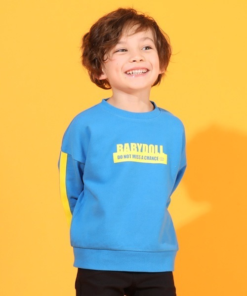 BABYDOLL（ベビードール）の「家でも外でも♪リラックストレーナー 4794K（スウェット・キッズ・グレー×ピンク/グレー/グリーン系その他3/ピンク/ブラック×レッド/ブルー/サックスブルー/ブラック/ブラック×ライム・90cm/130cm/110cm/100cm/120cm/140cm）」の22枚目の写真