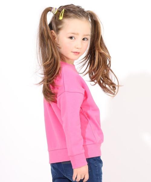 BABYDOLL（ベビードール）の「家でも外でも♪リラックストレーナー 4794K（スウェット・キッズ・グレー×ピンク/グレー/グリーン系その他3/ピンク/ブラック×レッド/ブルー/サックスブルー/ブラック/ブラック×ライム・90cm/130cm/110cm/100cm/120cm/140cm）」の11枚目の写真