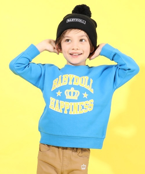 BABYDOLL（ベビードール）の「家でも外でも♪リラックストレーナー 4794K（スウェット・キッズ・グレー×ピンク/グレー/グリーン系その他3/ピンク/ブラック×レッド/ブルー/サックスブルー/ブラック/ブラック×ライム・90cm/130cm/110cm/100cm/120cm/140cm）」の17枚目の写真