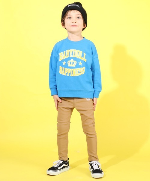 BABYDOLL（ベビードール）の「家でも外でも♪リラックストレーナー 4794K（スウェット・キッズ・グレー×ピンク/グレー/グリーン系その他3/ピンク/ブラック×レッド/ブルー/サックスブルー/ブラック/ブラック×ライム・90cm/130cm/110cm/100cm/120cm/140cm）」の15枚目の写真