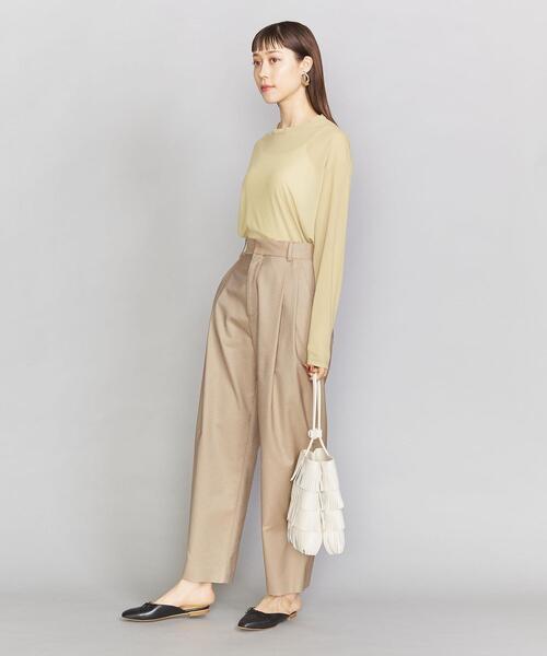 BEAUTY&YOUTH UNITED ARROWS(ビューティーアンドユースユナイテッドアローズ)の「BY TRADITIONAL シャンブレータックパンツ(その他パンツ・レディース・ベージュ/ダークグリーン・36/38)」の15枚目の写真