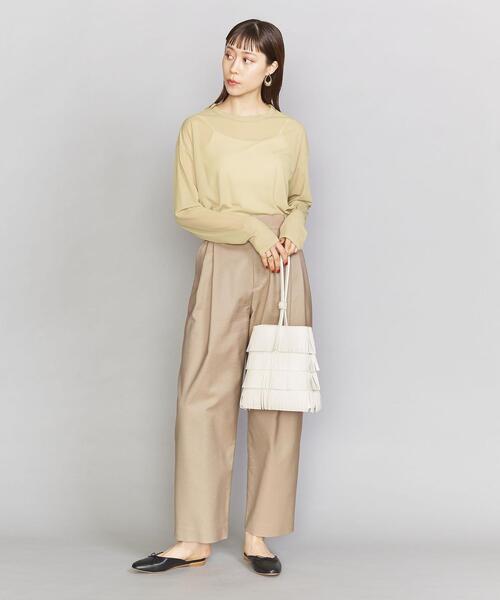 BEAUTY&YOUTH UNITED ARROWS(ビューティーアンドユースユナイテッドアローズ)の「BY TRADITIONAL シャンブレータックパンツ(その他パンツ・レディース・ベージュ/ダークグリーン・36/38)」の16枚目の写真