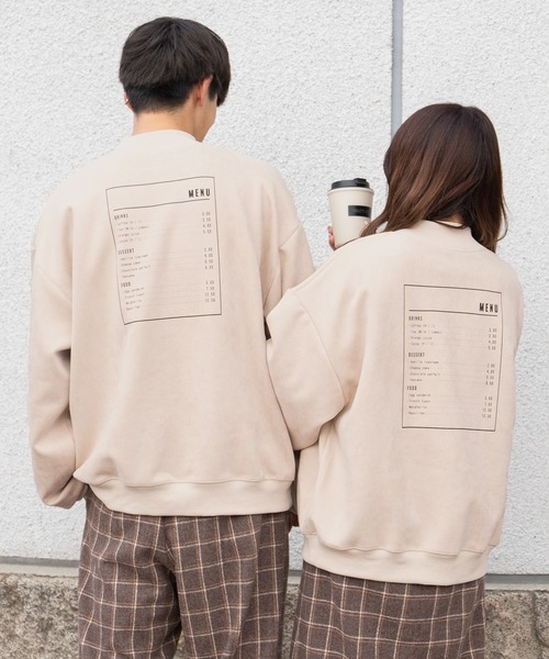 PairPair(ペアペア)の「cafemenuプリントP/O(ユニセックス)(Tシャツ/カットソー・メンズ・アイボリー/ブルーグレー/グリーン/モカ・MEDIUM/LARGE)」の3枚目の写真