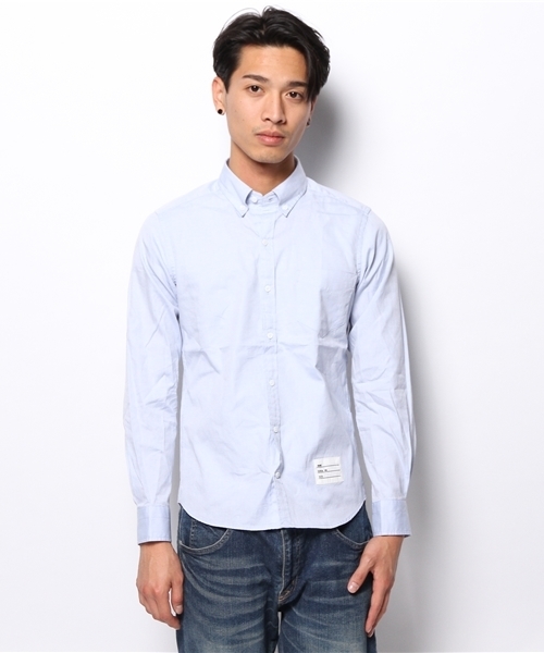 ivory court（アイボリーコート）の「◆BEZオックスボタンダウンロングスリーブ（シャツ/ブラウス・メンズ・ホワイト/サックスブルー・36/38/40）」の3枚目の写真