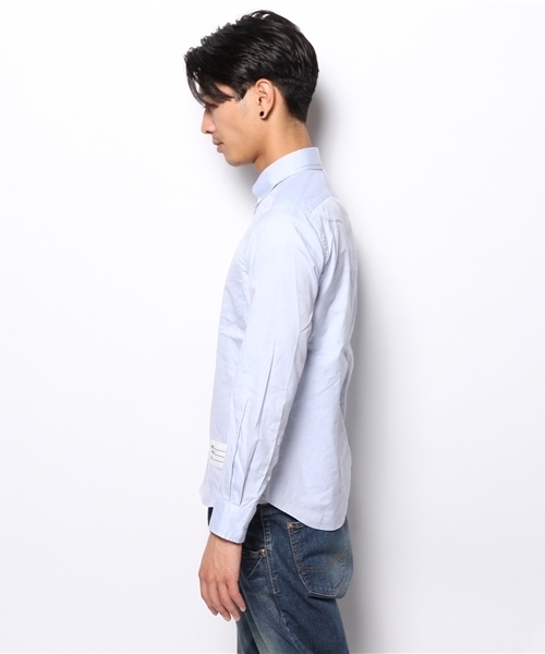 ivory court（アイボリーコート）の「◆BEZオックスボタンダウンロングスリーブ（シャツ/ブラウス・メンズ・ホワイト/サックスブルー・36/38/40）」の4枚目の写真