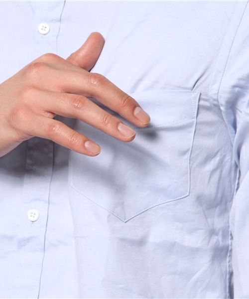 ivory court（アイボリーコート）の「◆BEZオックスボタンダウンロングスリーブ（シャツ/ブラウス・メンズ・ホワイト/サックスブルー・36/38/40）」の7枚目の写真