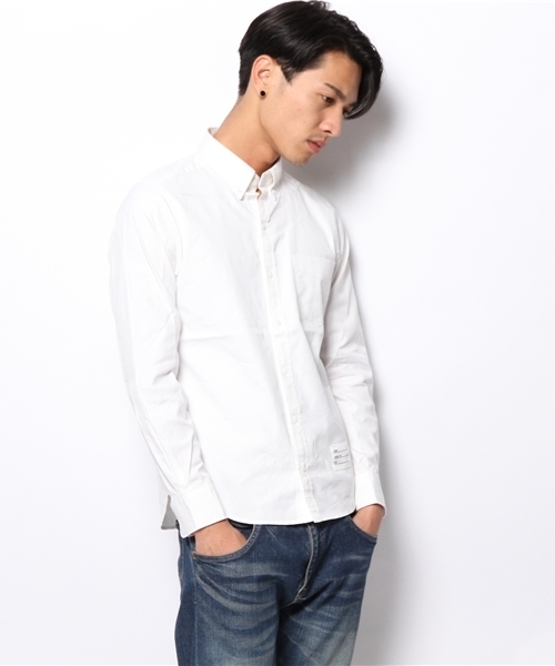 ivory court（アイボリーコート）の「◆BEZオックスボタンダウンロングスリーブ（シャツ/ブラウス・メンズ・ホワイト/サックスブルー・36/38/40）」の14枚目の写真