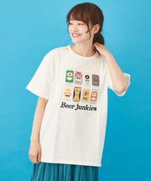 CUBE SUGAR（キューブシュガー）の「WEB限定 USコットン BEERモチーフ Tシャツ ユニセックス（Tシャツ/カットソー）」
