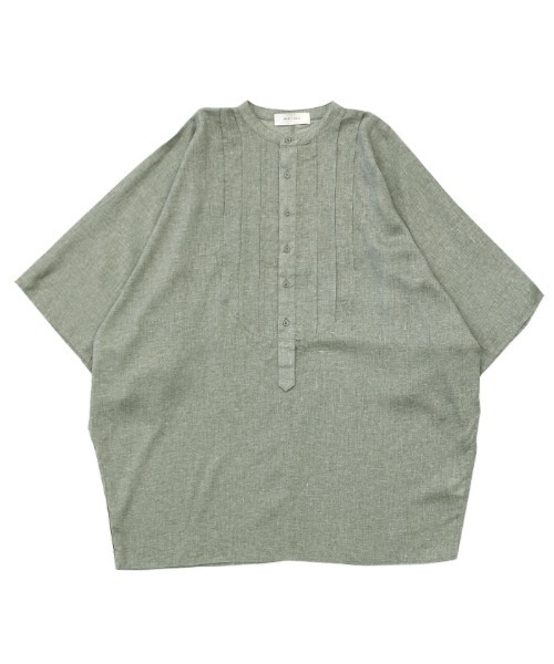 select MOCA(セレクトモカ)の「2021 SS リネンスタンドカラードルマンスリーブシャツ(前ヨークオーバーサイズブラウス)(シャツ/ブラウス・レディース・エメラルドブルー/カーキ/アイボリー・FREE)」の22枚目の写真