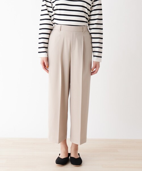 DRESKIP（ドレスキップ）の「◆センタープレスワイドパンツ（その他パンツ・レディース・ベージュ/ネイビー/レモンイエロー/グリーン系・02/03）」の5枚目の写真