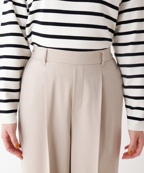 DRESKIP（ドレスキップ）の「◆センタープレスワイドパンツ（その他パンツ・レディース・ベージュ/ネイビー/レモンイエロー/グリーン系・02/03）」の8枚目の写真