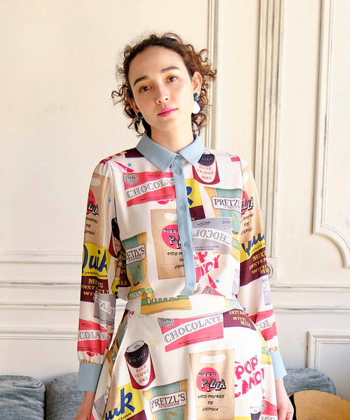 Cepica（セピカ）の「Cepicaオリジナルチャンキープリントブラウス（Tシャツ/カットソー・レディース・ブルー/その他・FREE）」の2枚目の写真