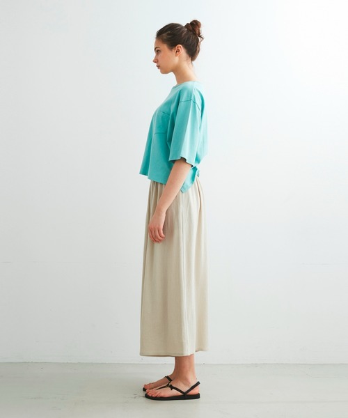 three dots(スリードッツ)の「ポケットTシャツ(Tシャツ/カットソー・レディース・ホワイト/パープル/グリーン・SMALL/MEDIUM)」の8枚目の写真