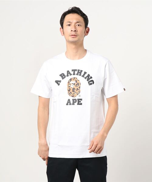A BATHING APE（アベイシングエイプ）の「BAPE LEOPARD COLLEGE TEE M