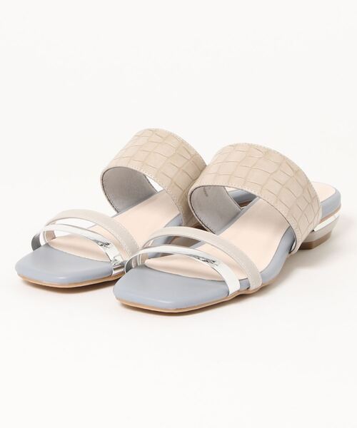 SAVOY（サボイ）の「【SAVOY】<2021SS>スクエアトゥサンダル（サンダル・レディース・ブラック/ブルー/アイボリー・L/LL/M/S）」の3枚目の写真