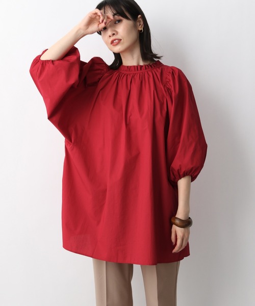 A part by（アパートバイ）の「Coフリルスキッパーチュニック 946943（シャツ/ブラウス・レディース・レッド/オフホワイト/ブルー系その他5/ブラック・FREE）」の18枚目の写真