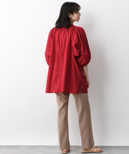 A part by（アパートバイ）の「Coフリルスキッパーチュニック 946943（シャツ/ブラウス・レディース・レッド/オフホワイト/ブルー系その他5/ブラック・FREE）」の13枚目の写真