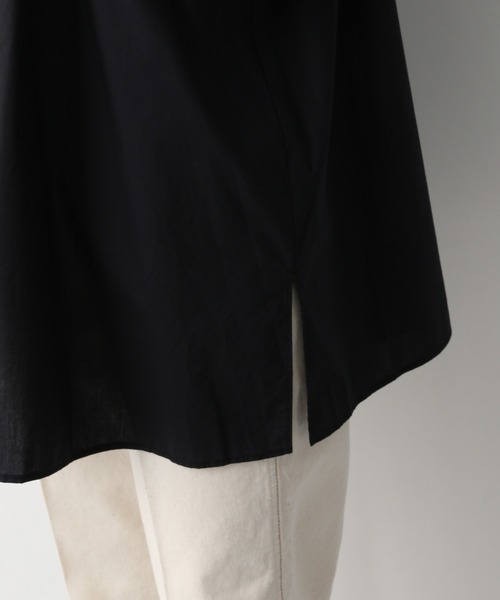 A part by（アパートバイ）の「Coフリルスキッパーチュニック 946943（シャツ/ブラウス・レディース・レッド/オフホワイト/ブルー系その他5/ブラック・FREE）」の6枚目の写真