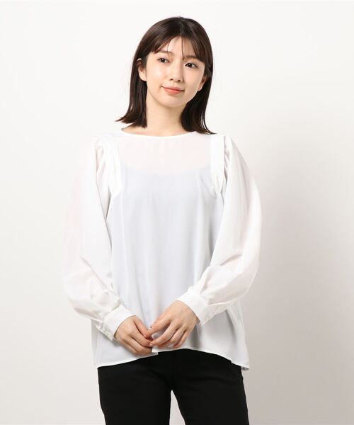 Te chichi(テチチ)の「肩タックブラウス(シャツ/ブラウス・レディース・オフホワイト/グレー/ネイビー・フリ-)」の6枚目の写真