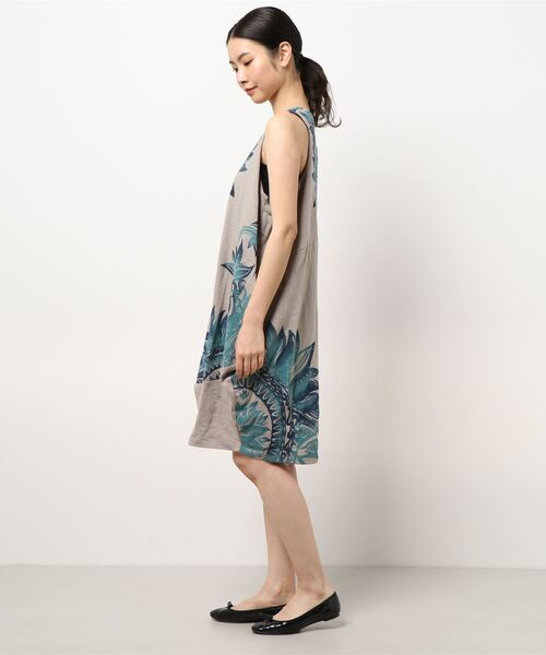 チャイハネ(チャイハネ)の「【チャイハネ】リゾートトライバルノースリーブワンピース(チュニック・レディース・ベージュ/ホワイト/ブラック/グリーン・FREE)」の15枚目の写真