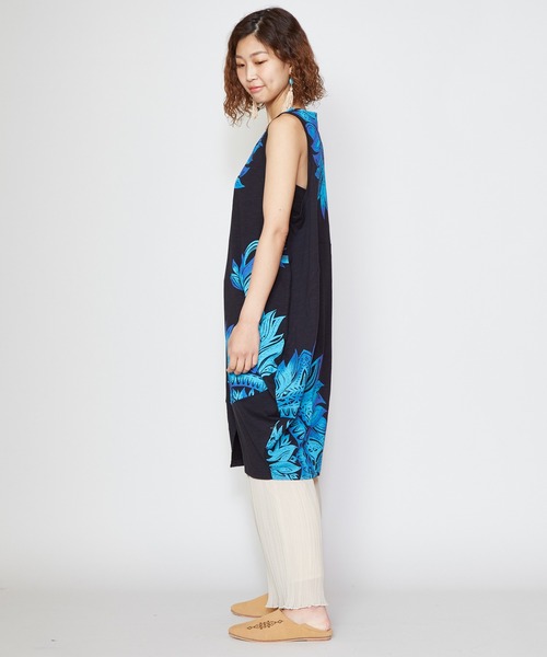 チャイハネ(チャイハネ)の「【チャイハネ】リゾートトライバルノースリーブワンピース(チュニック・レディース・ベージュ/ホワイト/ブラック/グリーン・FREE)」の20枚目の写真