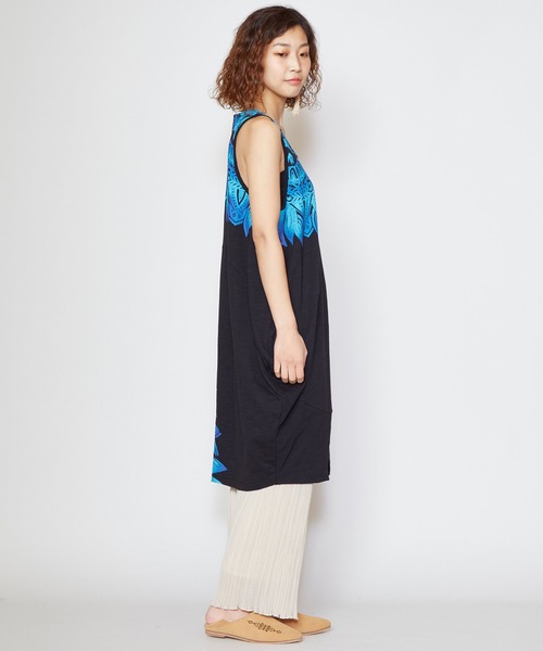 チャイハネ(チャイハネ)の「【チャイハネ】リゾートトライバルノースリーブワンピース(チュニック・レディース・ベージュ/ホワイト/ブラック/グリーン・FREE)」の21枚目の写真