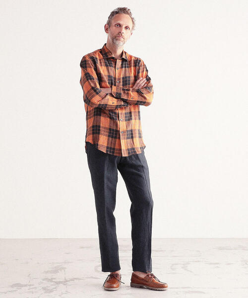 TOMORROWLAND （トゥモローランド）の「リネンシャンブレー ノープリーツイージーパンツ（その他パンツ・メンズ・チャコールグレー/ダークブルー/ライトグリーン/ブラウン・S/M/L/XS）」の22枚目の写真