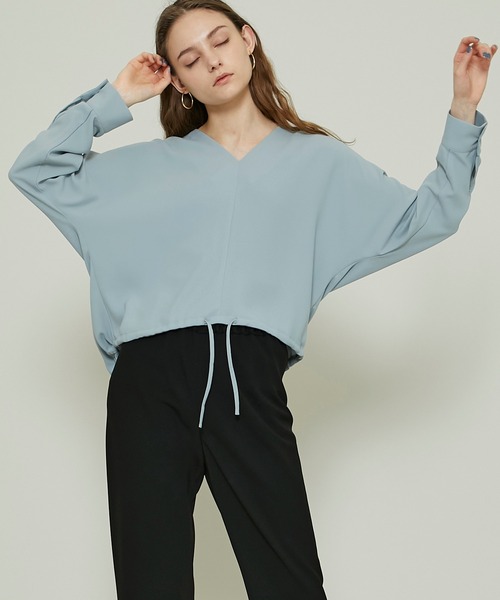 FEMMENT(ファモン)の「【FEMMENT(ファモン)】別注バックサテンストレッチブラウス(シャツ/ブラウス・レディース・ブラック/ブラウン/ブルー・FREE)」の16枚目の写真