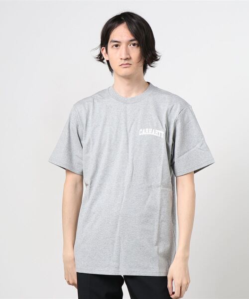 Carhartt WIP(カーハートダブリューアイピー)の「S/S UNIVERSITY SCRIPT T-SHIRT(Tシャツ/カットソー・メンズ・ダークグリーン/ダークネイビー/ブラック×ホワイト/ホワイト×ブラック/ヘザーグレー/バーガンディー・X-LARGE/MEDIUM/LARGE/X-SMALL/XX-LARGE/SMALL)」の4枚目の写真