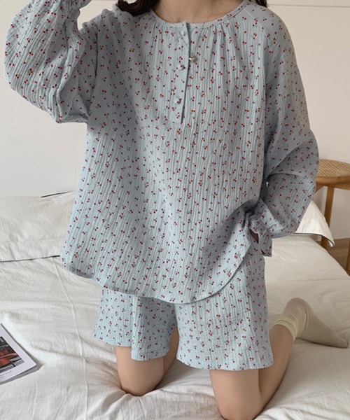 未使用 マタノアツコ チェック柄ルームウェア 上下セット マタノアツコ パジャマ 7分袖 8分丈パンツ 上下セット(ルーム