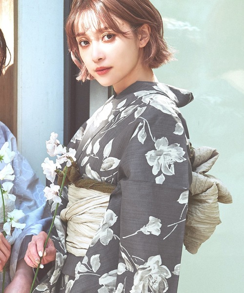 Dita（ディータ）の「1人で着られる浴衣5点セット 和歌山染工日本染め（ゆかた・しわへこ帯・下駄・着付け本・腰ひも）【K】（浴衣・レディース・その他1/その他2/その他3/その他4/その他7/その他8/その他5/その他6/その他9/その他10/その他15/その他16/その他13/その他14/その他11/その他12・FREE）」の7枚目の写真